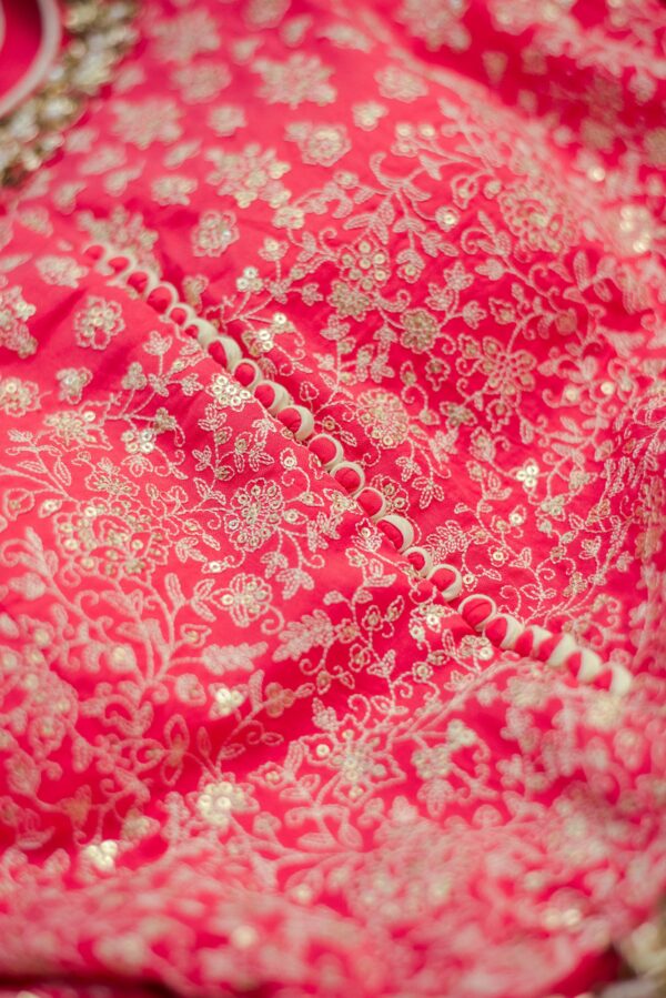 Pink Floral design Lehenga - Image 2