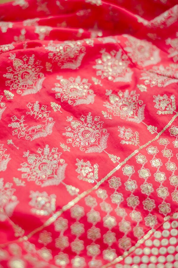 Pink Floral design Lehenga - Image 4