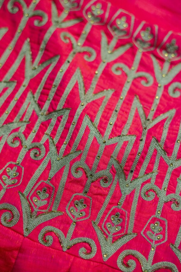 Pink top and bottom with closed neck top lehenga - Image 2