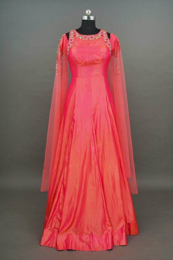 Red lehenga with Floral design