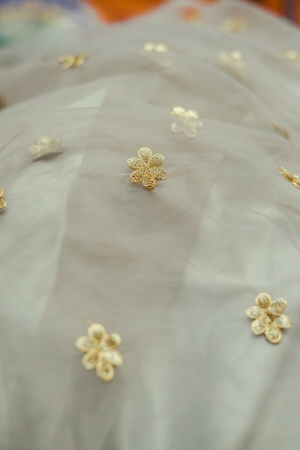 White Lehenga with floral design - Image 2