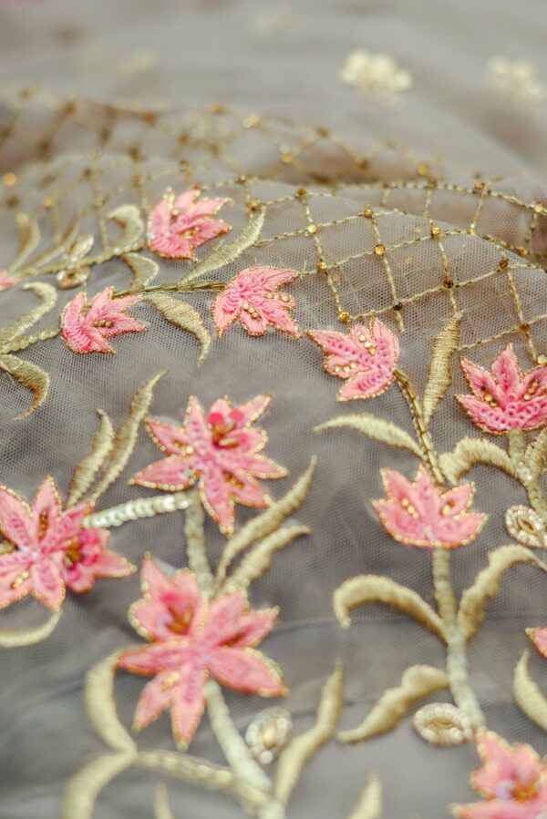White Lehenga with floral design - Image 6