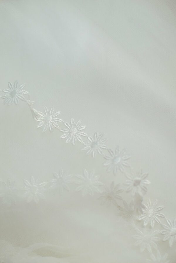 white Floral design with Net bottom lehenga - Image 5