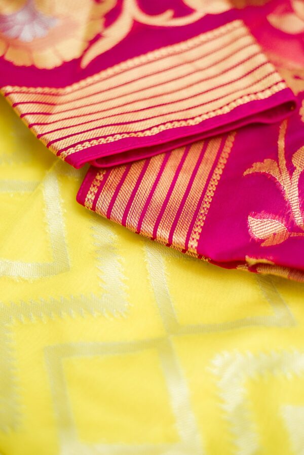 Yellow and Red Lehenga - Image 4
