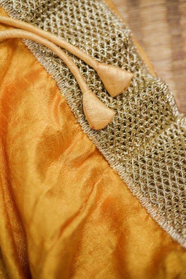 Yellow Gradient with brown design bottom lehenga - Image 4