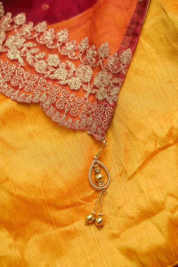 Yellow top with Red bottom Lehenga - Image 4