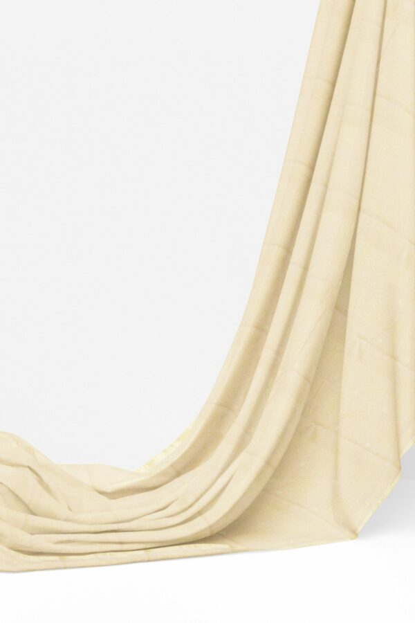 White saree with grey border - Image 3