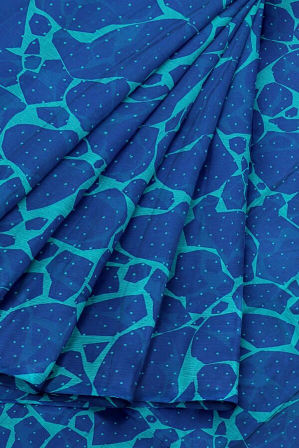 Blue saree with blue border - Image 6
