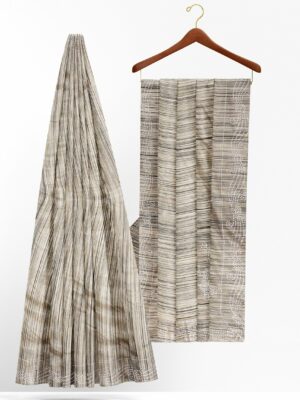 Grey saree with grey border