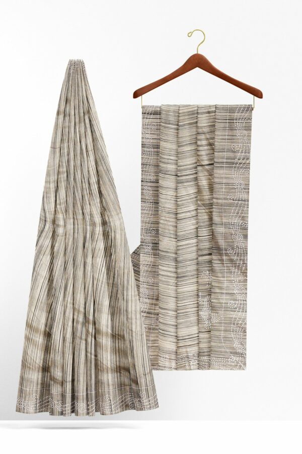 Grey saree with grey border
