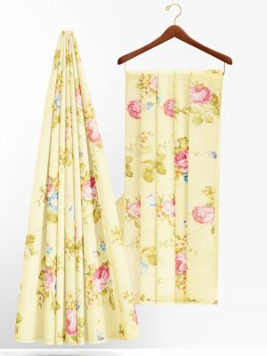 Half white saree with half white border