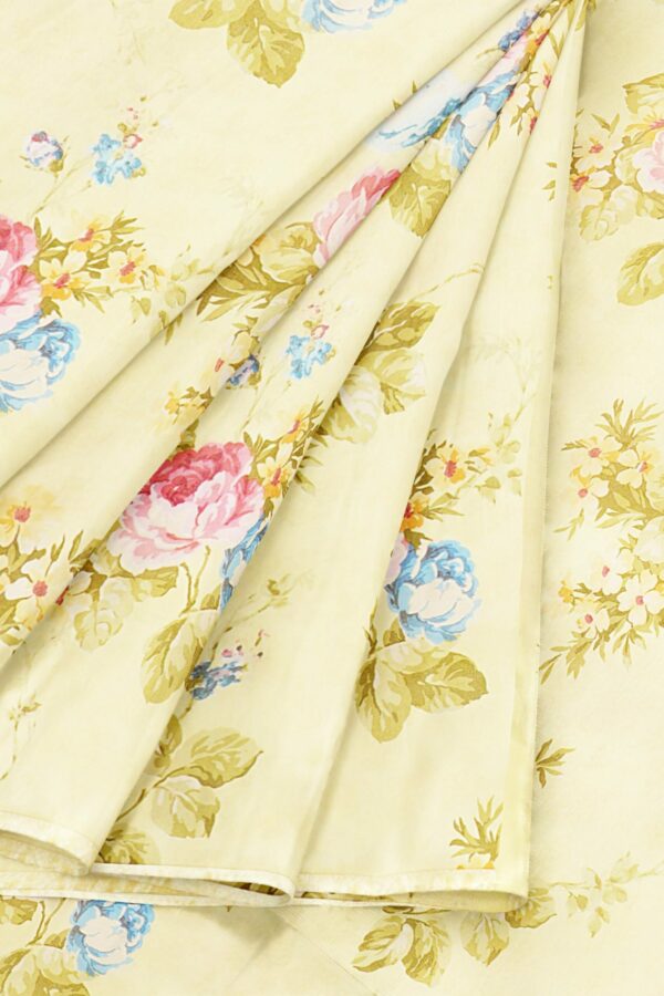 Half white saree with half white border - Image 6