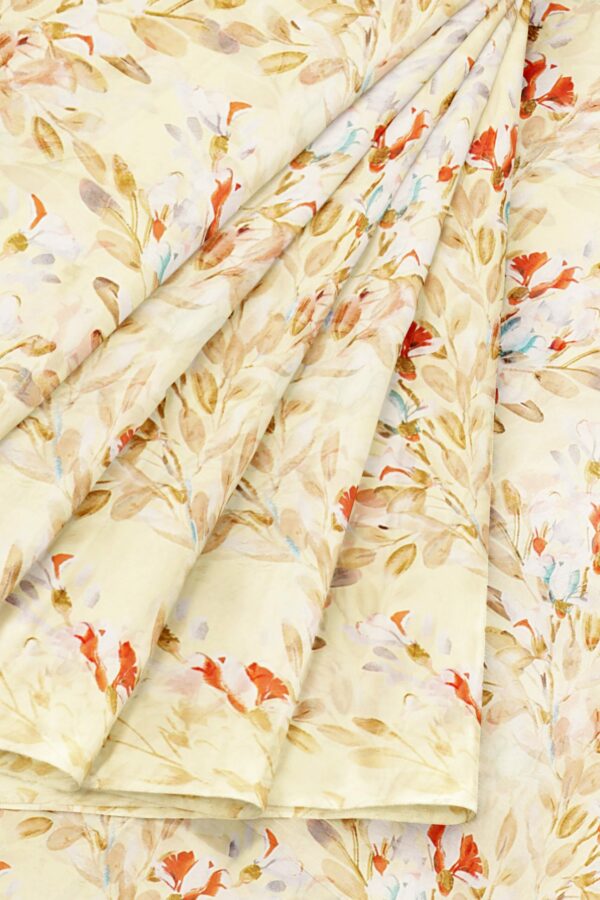 Half white saree with half white border - Image 6