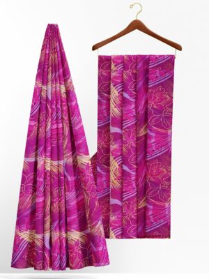 Magenta saree with magenta border