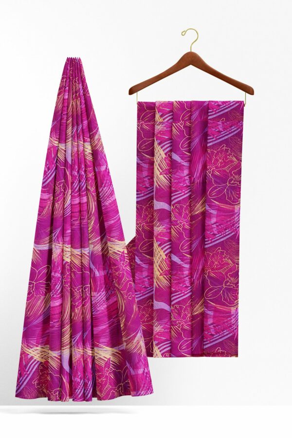 Magenta saree with magenta border