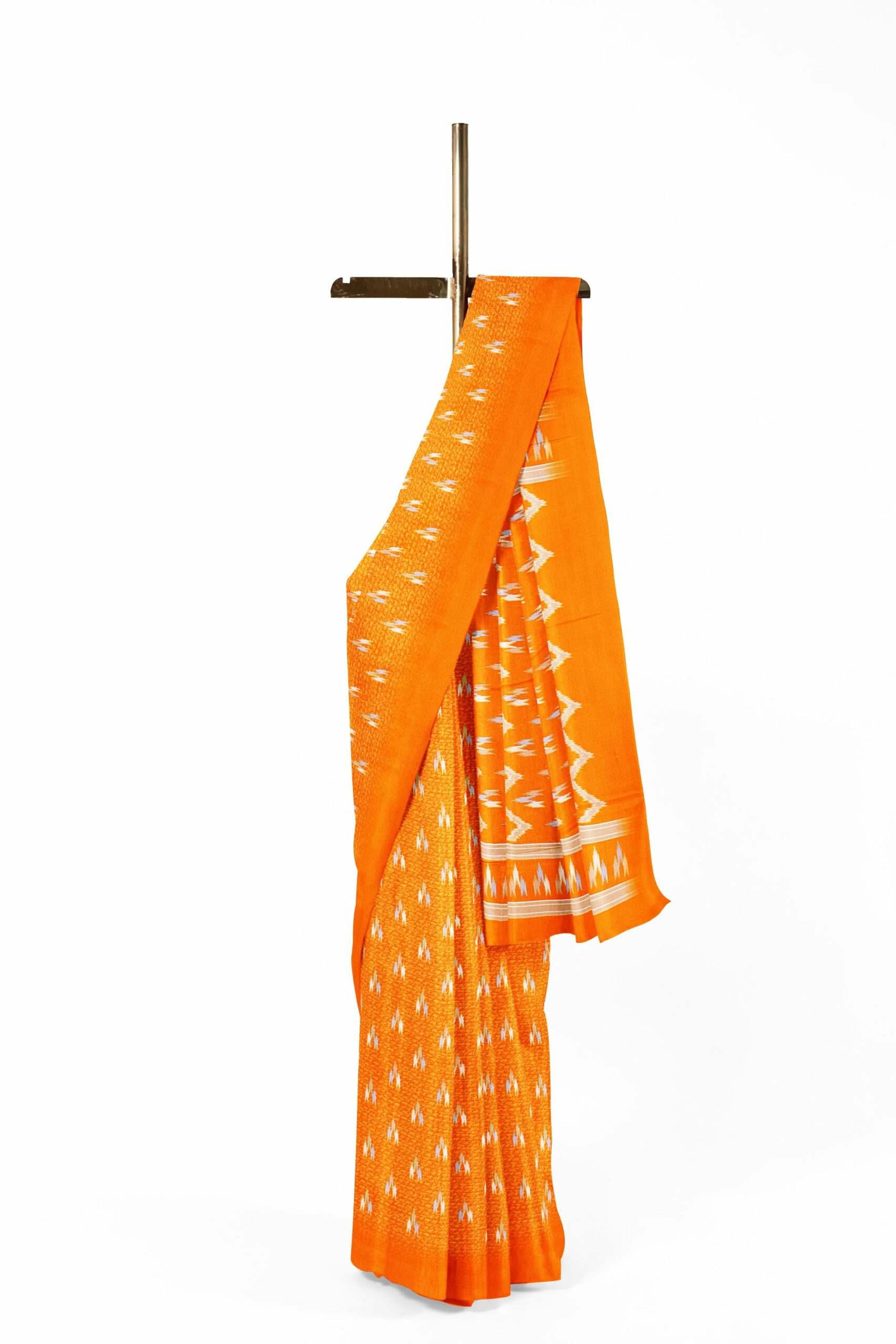 Orange saree with orange border - Image 2