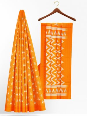 Orange saree with orange border