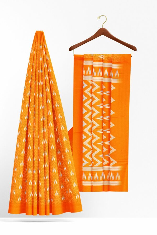 Orange saree with orange border