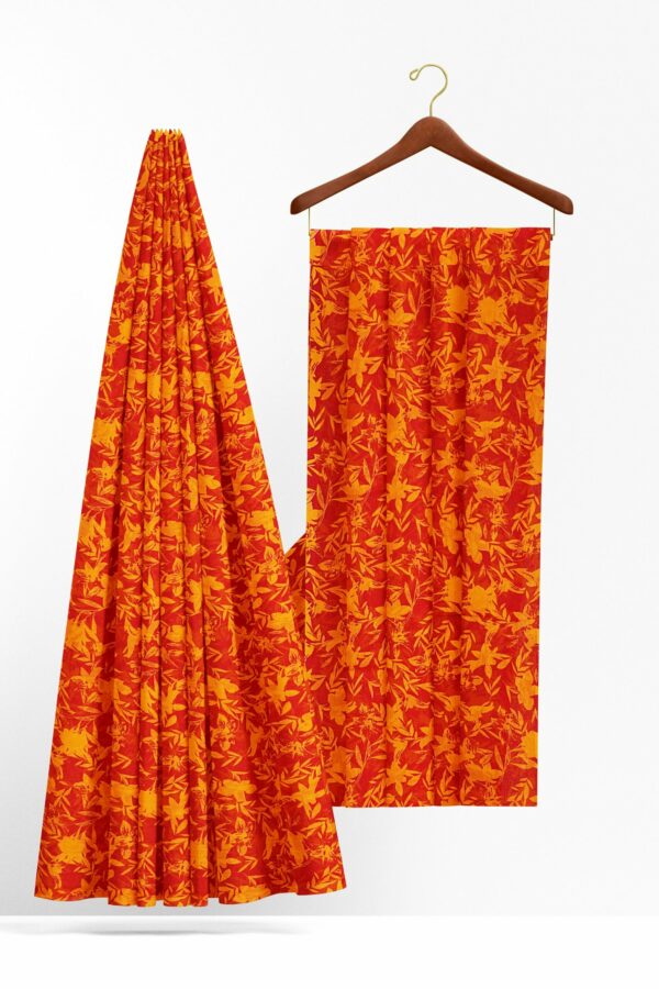 Orange saree with orange border