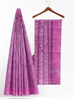 Purple saree with purple border