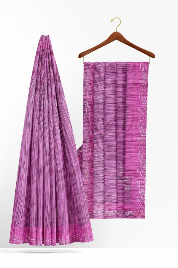 Purple saree with purple border