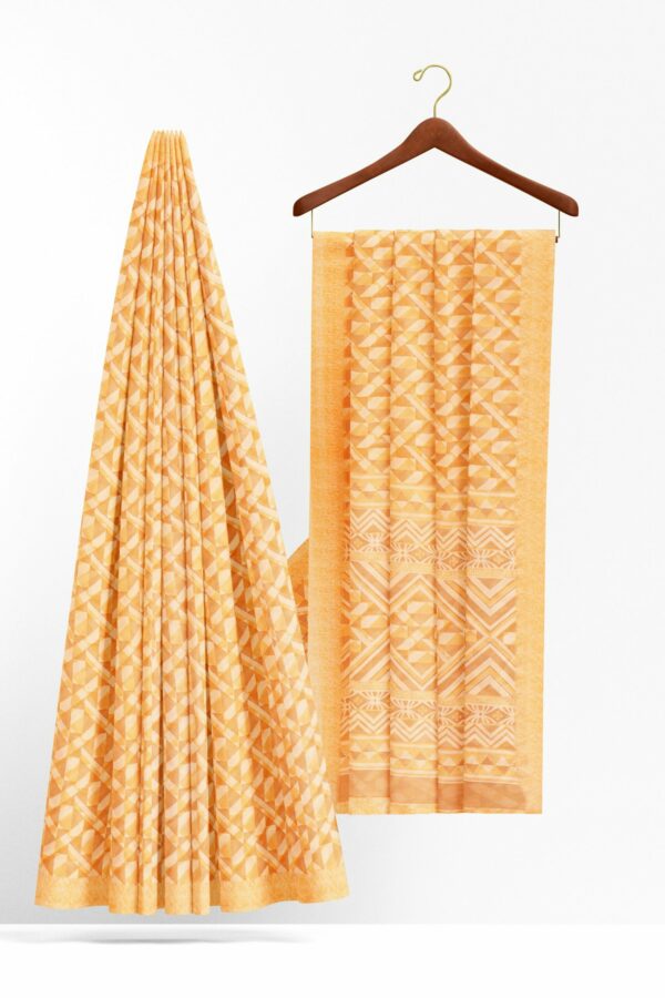 Sandal colour saree with sandal colour border