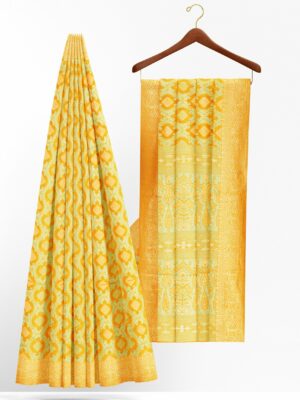Yellow saree with yellow border