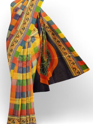 sri kumaran stores jakarta saree multicolour saree with multicolour border 1