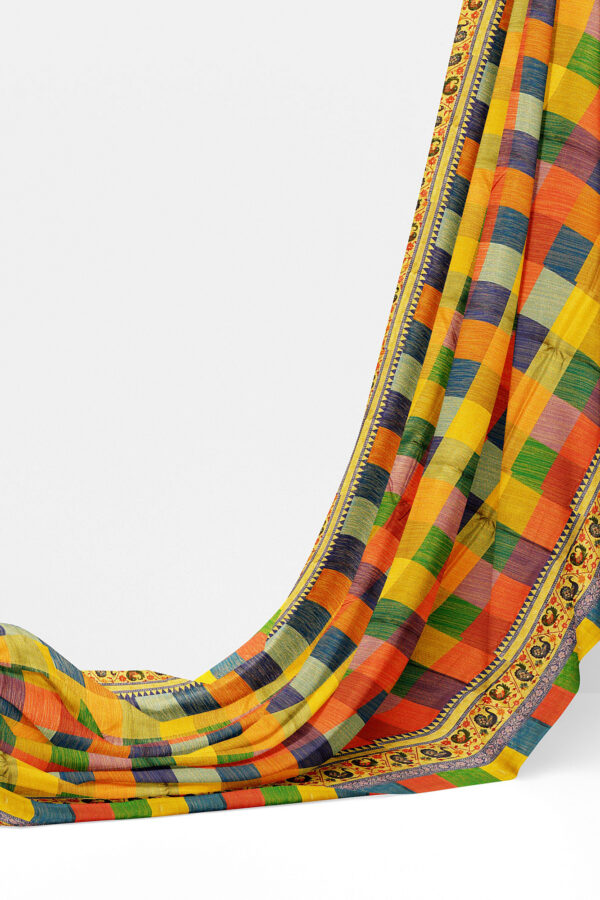 sri kumaran stores jakarta saree multicolour saree with multicolour border 3