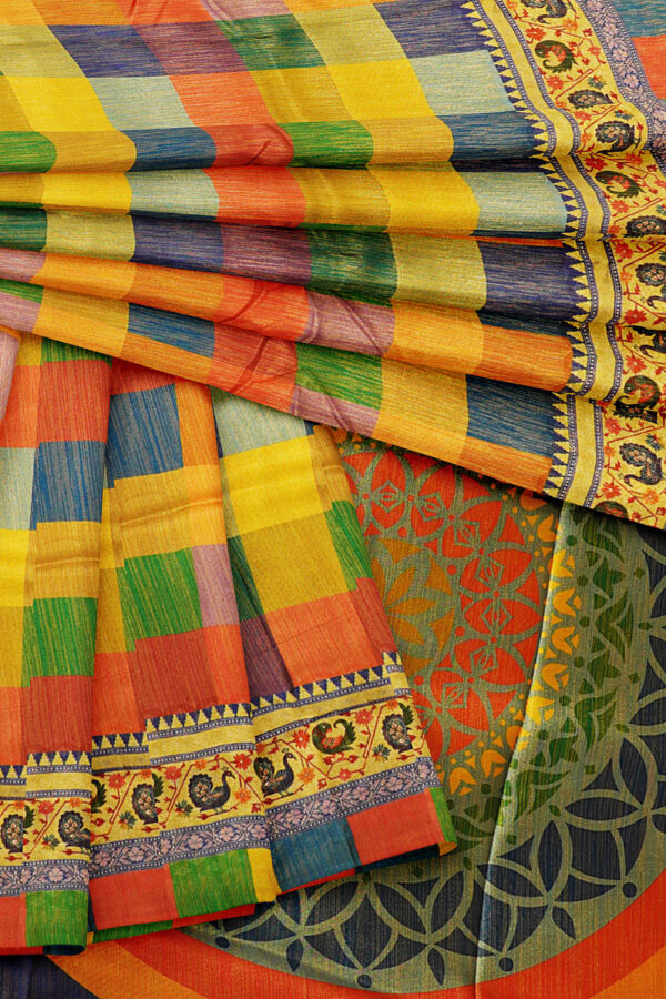 sri kumaran stores jakarta saree multicolour saree with multicolour border 5