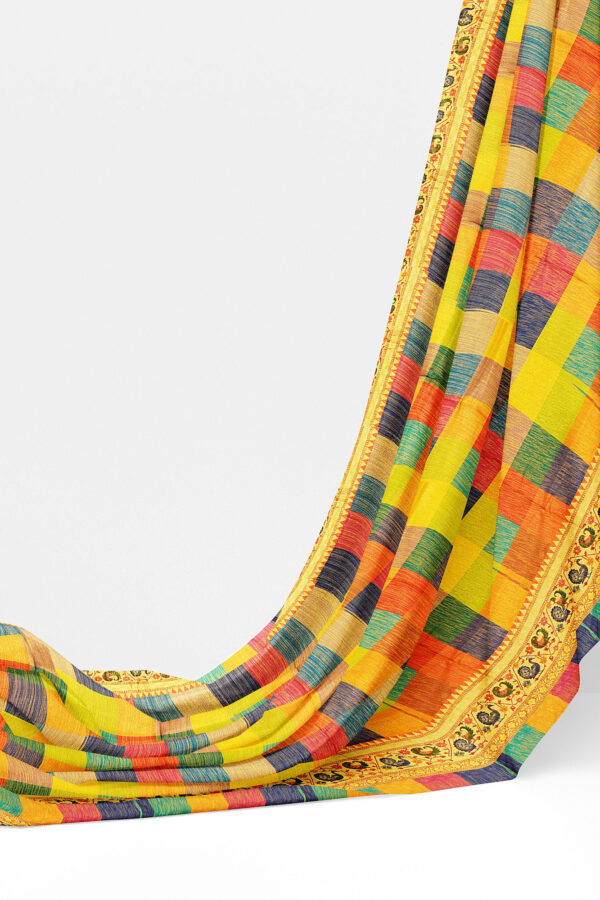 sri kumaran stores jakarta saree multicolour saree with multicolour border 1 3