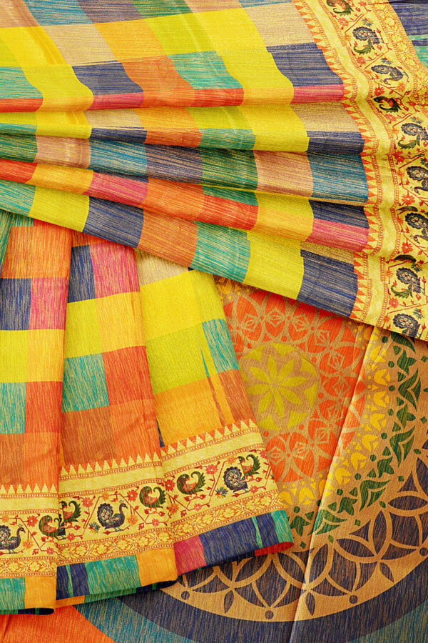 sri kumaran stores jakarta saree multicolour saree with multicolour border 1 5