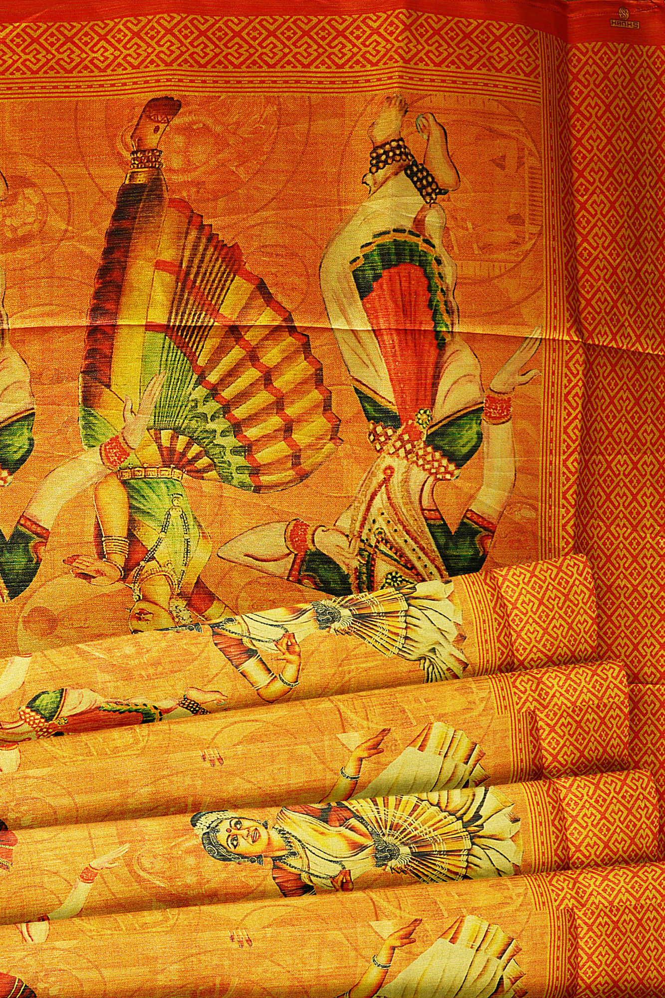 sri kumaran stores jakarta saree yellow saree with red border 4