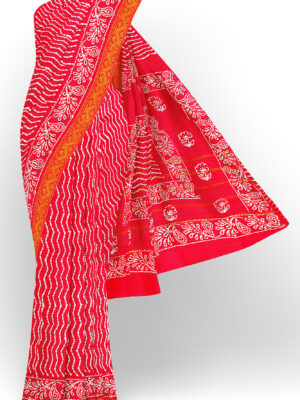 sri kumaran stores madurai cotton pink saree with white border 1