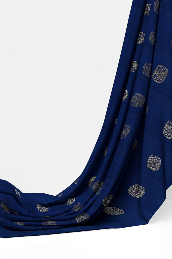 sri kumaran stores semi silk cotton saree dark blue saree with blue border 3