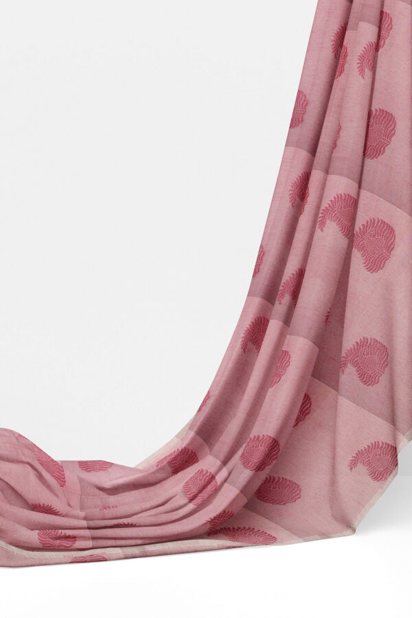sri kumaran stores semi silk cotton saree light pink saree with pink border 3