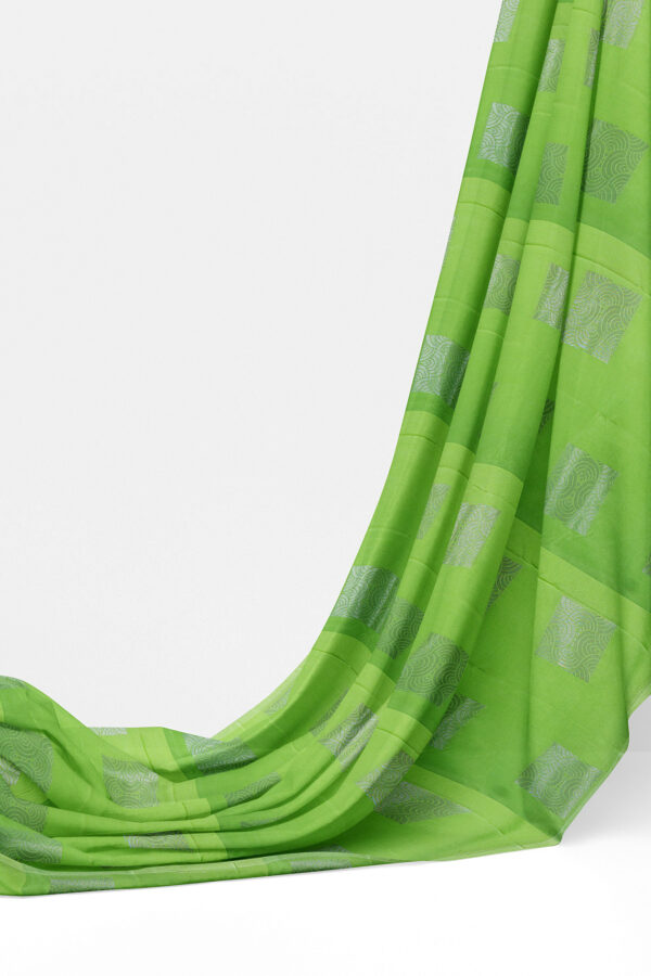 sri kumaran stores semi silk cotton saree mint green saree with mint green border 3