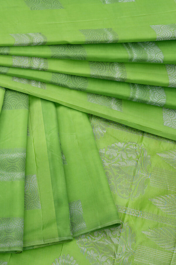 sri kumaran stores semi silk cotton saree mint green saree with mint green border 5