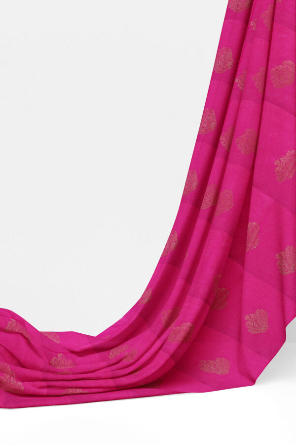 sri kumaran stores semi silk cotton saree pink saree with pink border 3