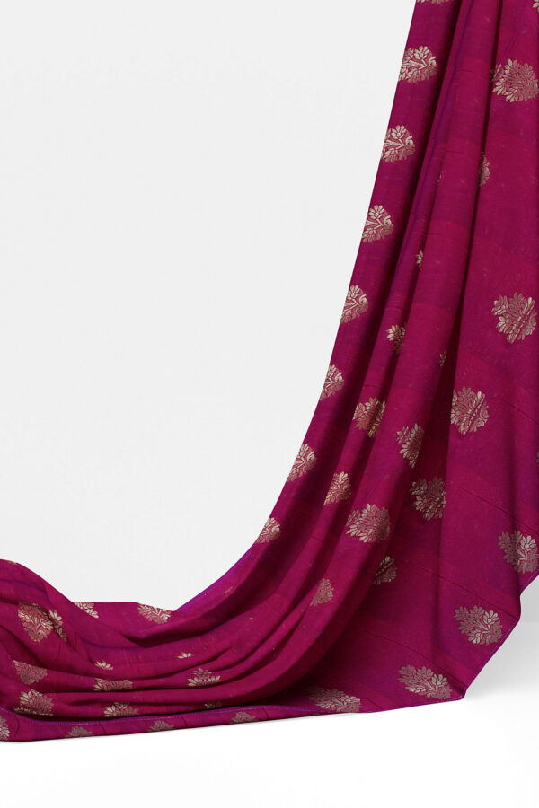 sri kumaran stores semi silk cotton saree violet saree with violet border 3
