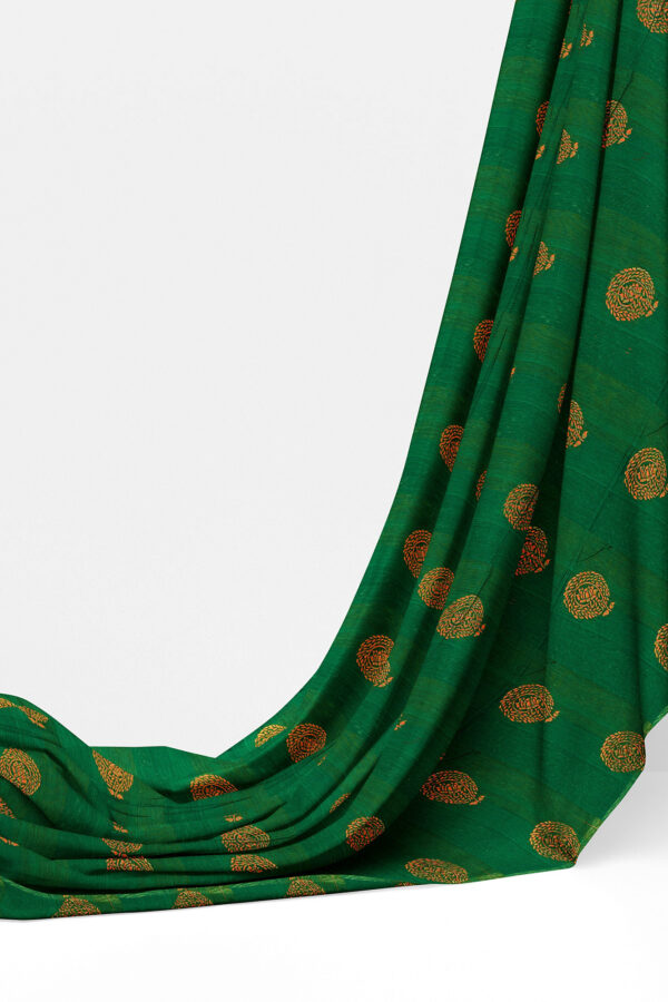 sri kumaran stores silk cotton saree green saree with green border 3