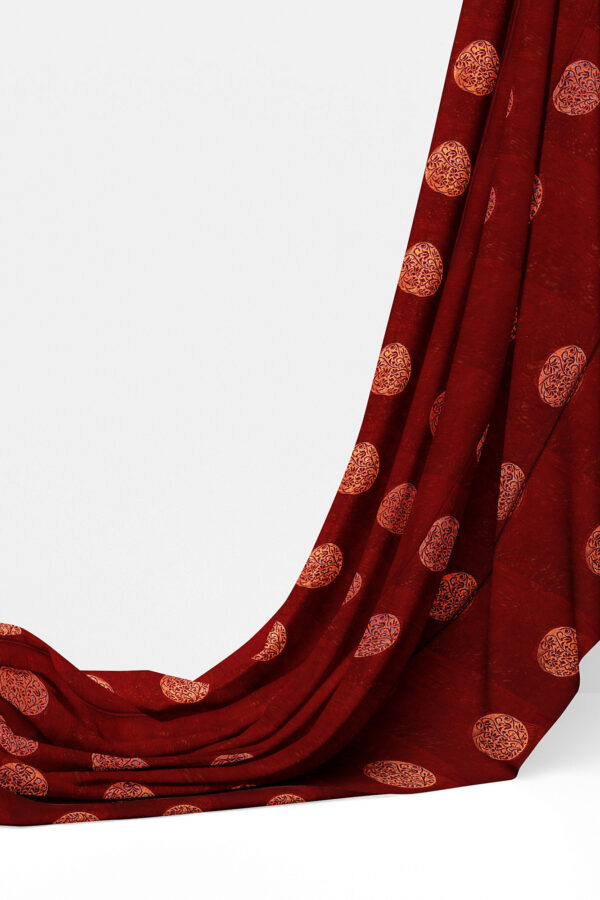 sri kumaran stores silk cotton saree maroon saree with maroon border 3