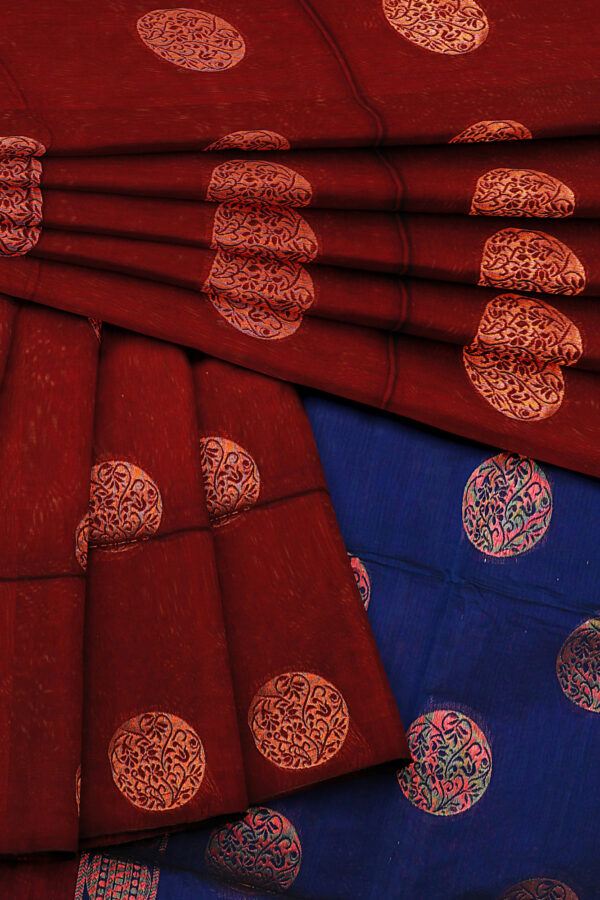 sri kumaran stores silk cotton saree maroon saree with maroon border 5