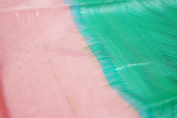 sri kumaran stores soft silk saree baby pink saree with golden border 3