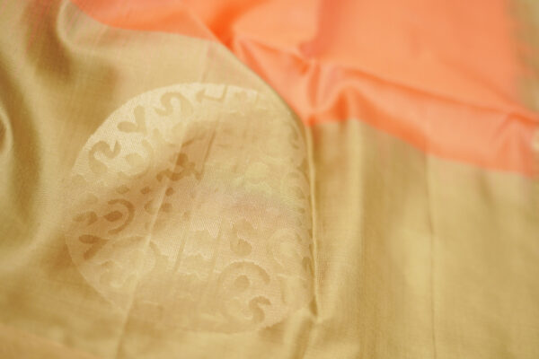 sri kumaran stores soft silk saree orange saree with golden yellow border 3