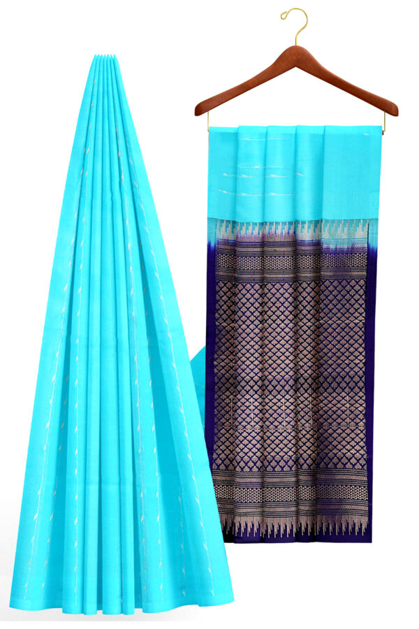 sri kumaran stores soft silk saree sky blue saree with sky blue border 2