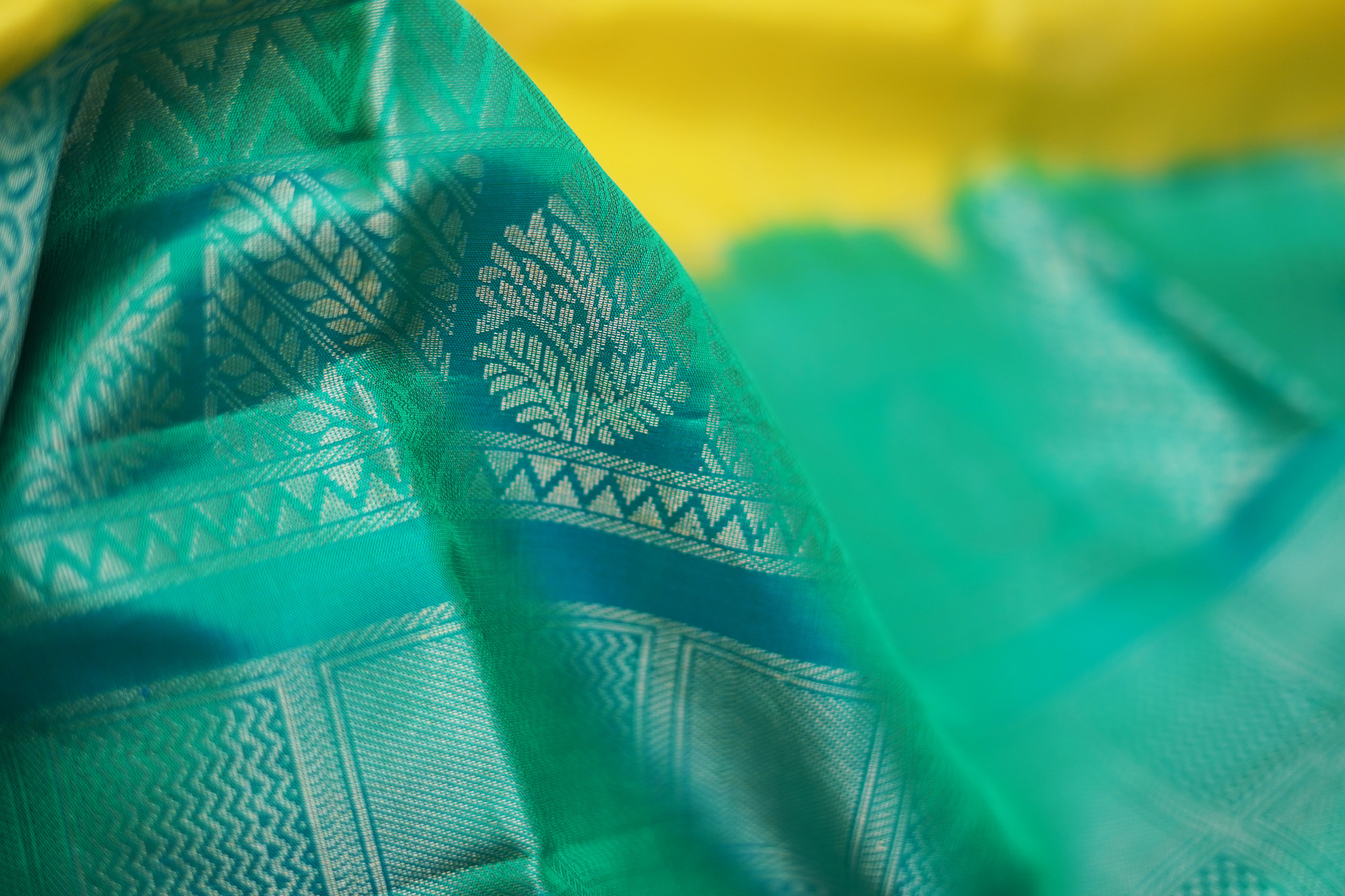 sri kumaran stores soft silk saree yellow saree with golden yellow border 4