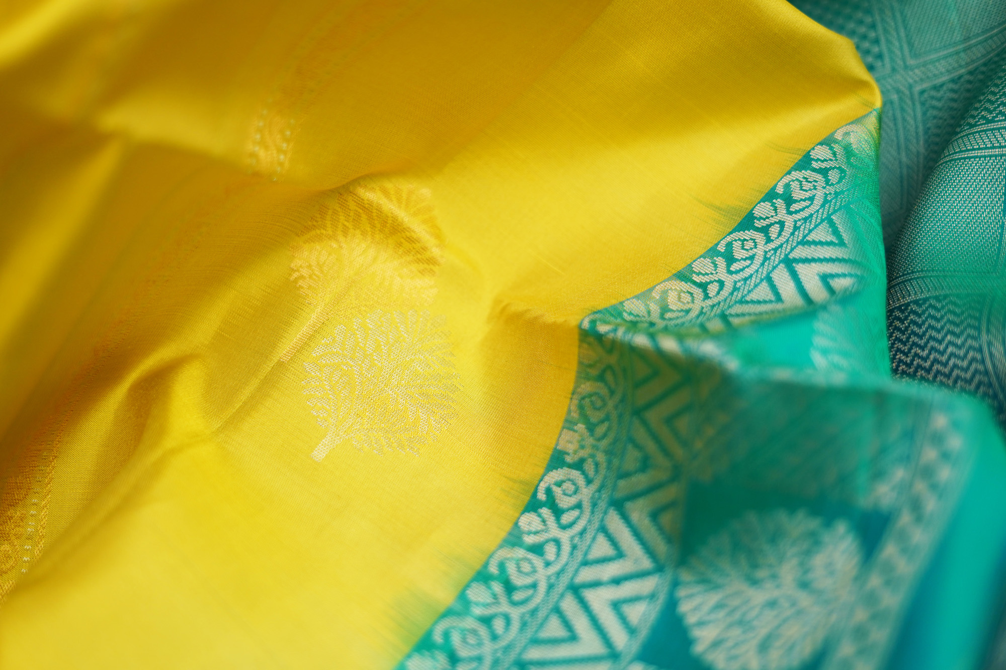 sri kumaran stores soft silk saree yellow saree with golden yellow border 5