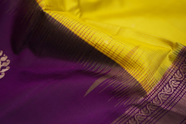 sri kumaran stores soft silk saree yellow saree with purple border 4