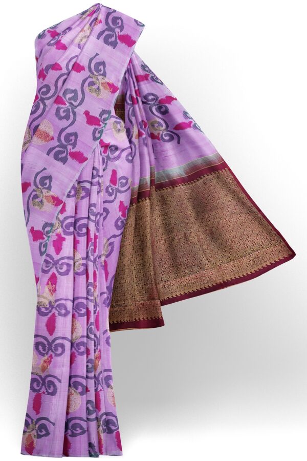 sri kumaran stores kanchipuram silk saree baby pink saree with baby pink design border 1 2